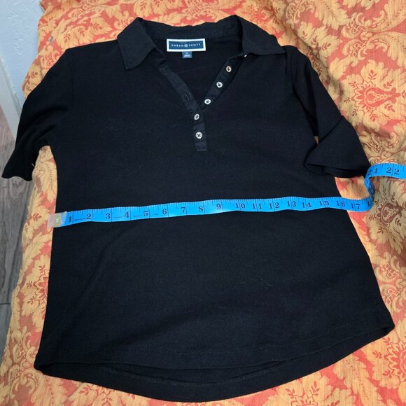 ✨ Karen Scott Cotton Polo-Collar Short-Sleeve Top PS – Cool & Comfy ✨ - Picture 8 of 8